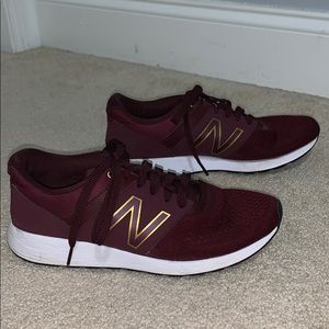 Burgundy new balance sneakers